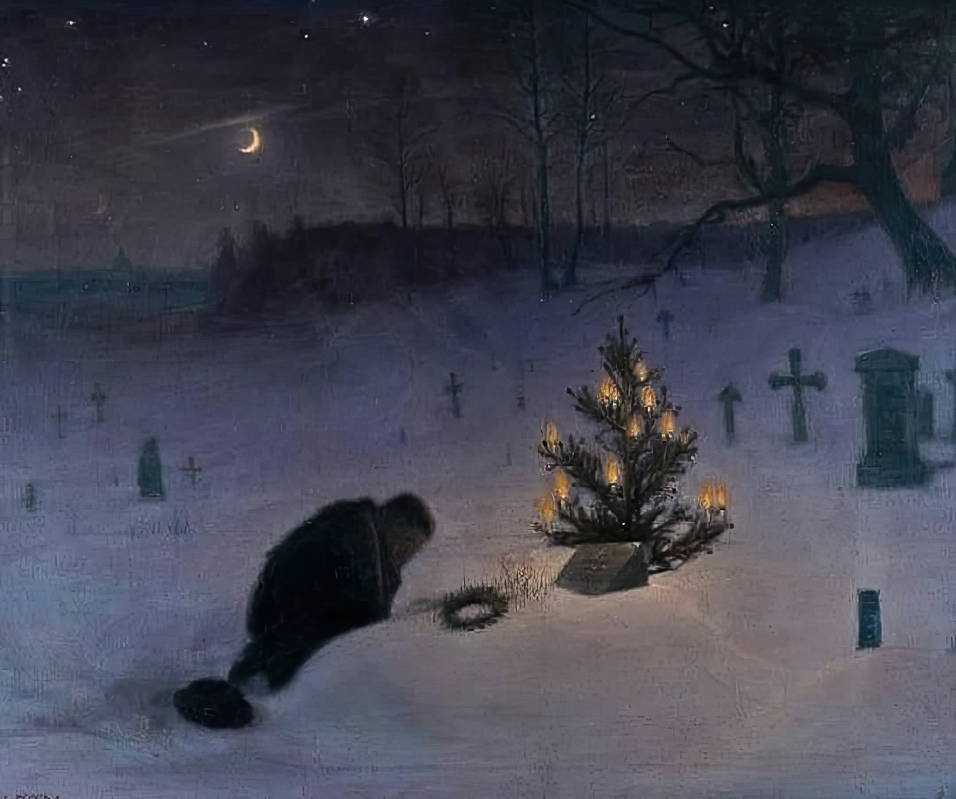 24 - 100x100, Otto Hesselbom, Christmas Eve at the Grave, 1896-Upscaled-cgi-0.5x 24 - 100x100, Otto Hesselbom, Christmas Eve at the Grave, 1896-Upscaled-cgi-0.5x